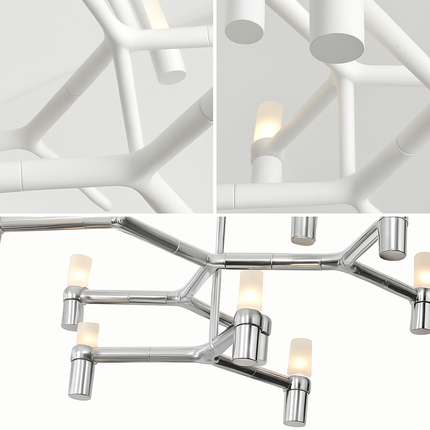 Lustre suspendu moderne en métal avec éclairage réglable — LZ4X9T2