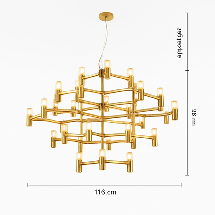 Lustre suspendu moderne en métal avec éclairage réglable — LZ4X9T2