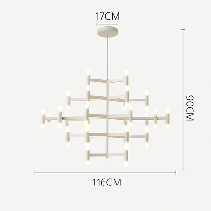 Lustre suspendu moderne en métal avec éclairage réglable — LZ4X9T2