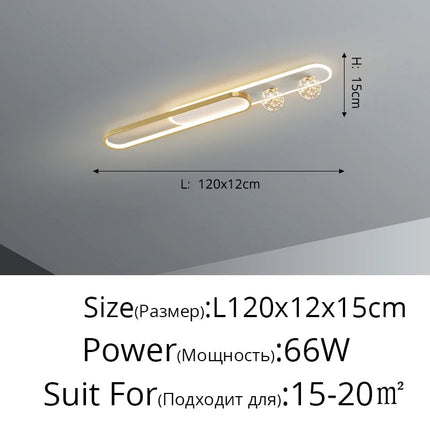 Lustre moderne encastré à bande longue effet étoilé — LZ4X9T