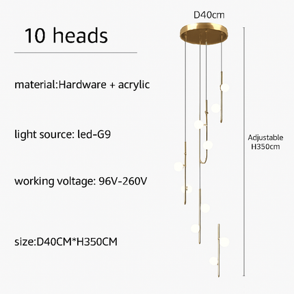 Lustre moderne créatif avec éclairage LED intégré — LZ4X9P