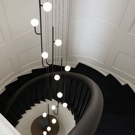 Lustre moderne créatif avec éclairage LED intégré — LZ4X9P