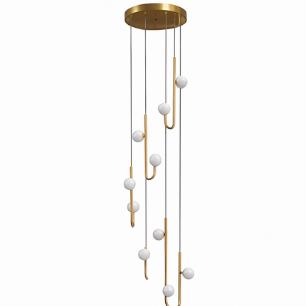 Lustre moderne créatif avec éclairage LED intégré — LZ4X9P
