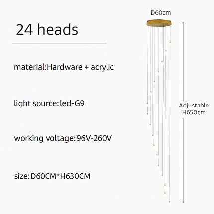 Lustre moderne créatif avec éclairage LED intégré — LZ4X9P