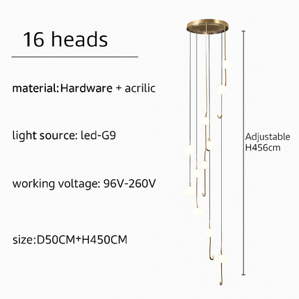 Lustre moderne créatif avec éclairage LED intégré — LZ4X9P
