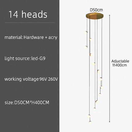 Lustre moderne créatif avec éclairage LED intégré — LZ4X9P
