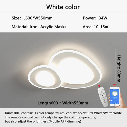 Lustre dimmable au design moderne pour décoration intérieure — LZ4X9T