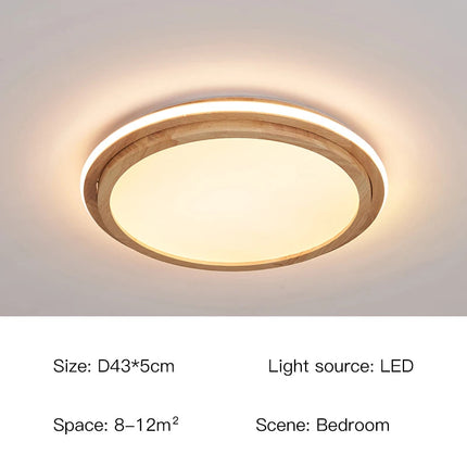 Lustre moderne en bois avec éclairage intelligent pour intérieur — LZ4X9Q2J