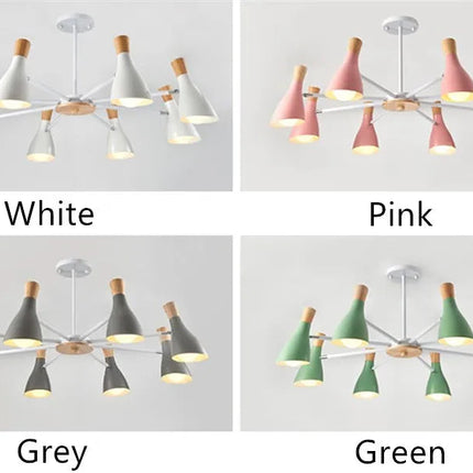 Lustre moderne en bois massif pour chambre d’enfant — LZ4XJ9