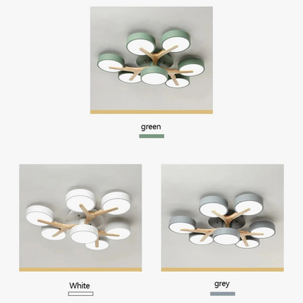 Lustre suspension en bois lumineux style nordique pour intérieur — LZ4X9T