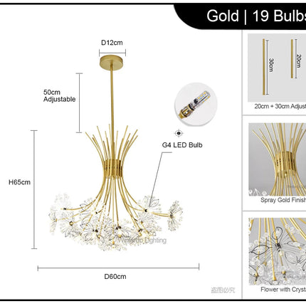 Lustre moderne en cristal avec LED luminaire suspension — LZ4X9P