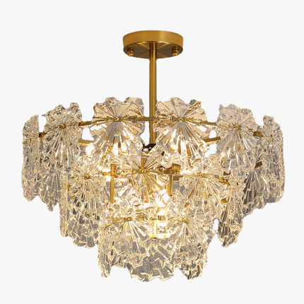 Lustre suspension moderne en cristal orné de fleurs — LZ4X9T