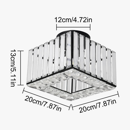 Plafonnier LED moderne avec cristaux élégants — LZ4P9XJ