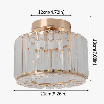 Plafonnier LED moderne avec cristaux élégants — LZ4P9XJ