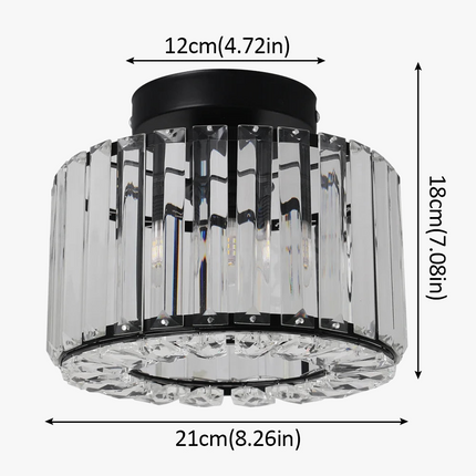 Plafonnier LED moderne avec cristaux élégants — LZ4P9XJ