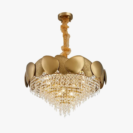 Lustre moderne en cristal avec pampilles et éclairage LED — LZ4X9T