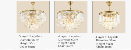 Lustre suspension moderne en cristal style nordique élégant — LZ7XQ2