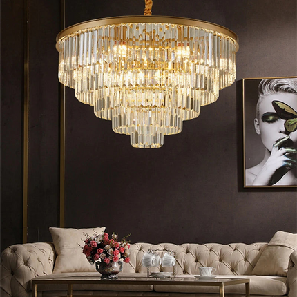 Lustre suspension moderne en cristal style nordique élégant — LZ7XQ2