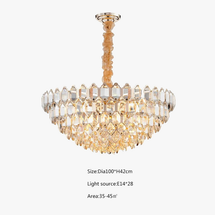 Lustre moderne en cristal avec éclairage LED intégré — LZ4X9P2
