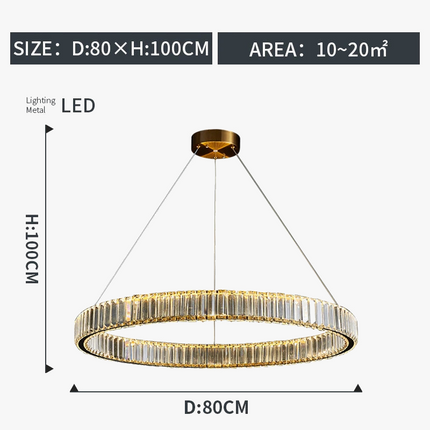 Lustre moderne en cristal élégant et raffiné haut de gamme — LZ4P9X