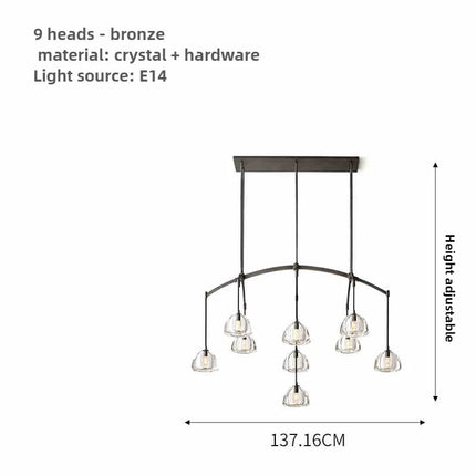 Lustre géométrique en cristal pour intérieur luxueux — LZ4XJ9