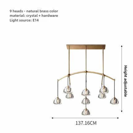 Lustre géométrique en cristal pour intérieur luxueux — LZ4XJ9
