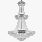 Lustre chromé / Dia100xH150cm / Lumière chaude NON variable