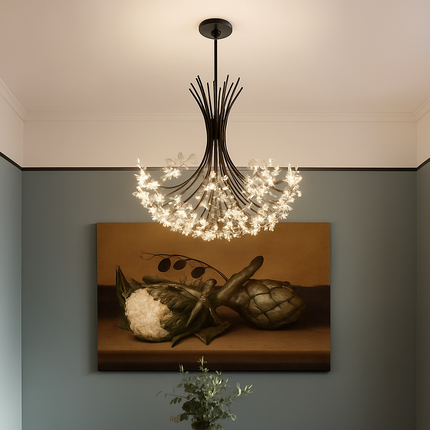Lustre moderne en cristal motif pissenlit pour intérieur décoratif — LZ4X9T2