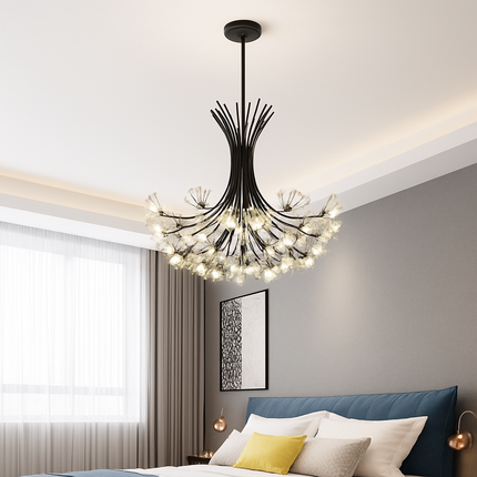 Lustre moderne en cristal motif pissenlit pour intérieur décoratif — LZ4X9T2