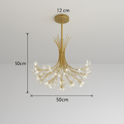 Lustre moderne en cristal motif pissenlit pour intérieur décoratif — LZ4X9T2