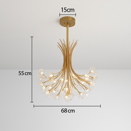 Lustre moderne en cristal motif pissenlit pour intérieur décoratif — LZ4X9T2