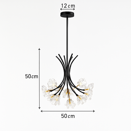 Lustre moderne en cristal motif pissenlit pour intérieur décoratif — LZ4X9T2