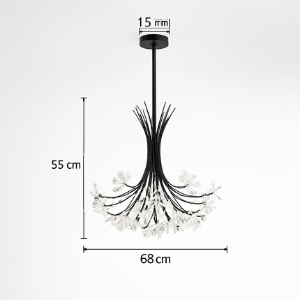 Lustre moderne en cristal motif pissenlit pour intérieur décoratif — LZ4X9T2