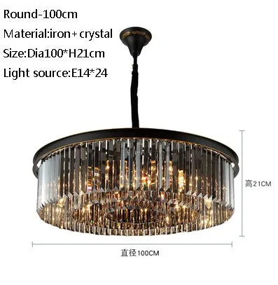 Lustre moderne en cristal pour bar et restaurant élégant — LZ4X9J2