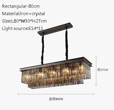 Lustre moderne en cristal pour bar et restaurant élégant — LZ4X9J2