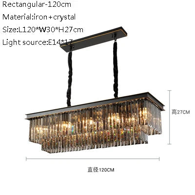 Lustre moderne en cristal pour éclairage élégant et raffiné — LZ4X9B