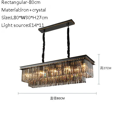 Lustre moderne en cristal pour éclairage élégant et raffiné — LZ4X9B