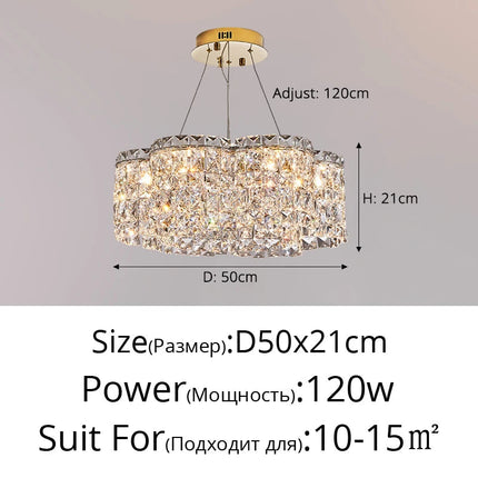 Lustre en cristal pour éclairage intérieur élégant — LZ4G7X2