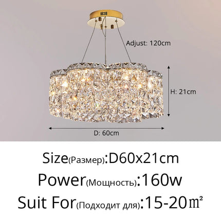Lustre en cristal pour éclairage intérieur élégant — LZ4G7X2