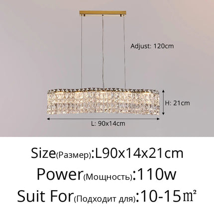 Lustre en cristal pour éclairage intérieur élégant — LZ4G7X2