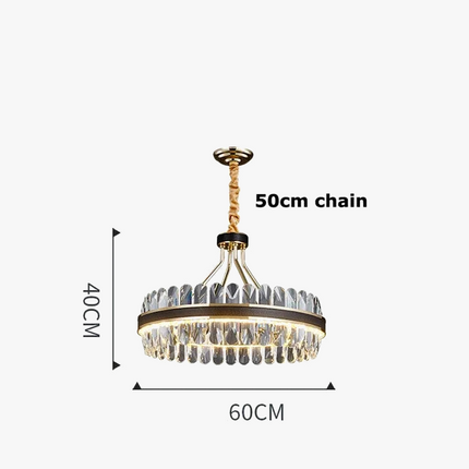 Lustre rond moderne à LED avec cristaux — LZ4X9T2