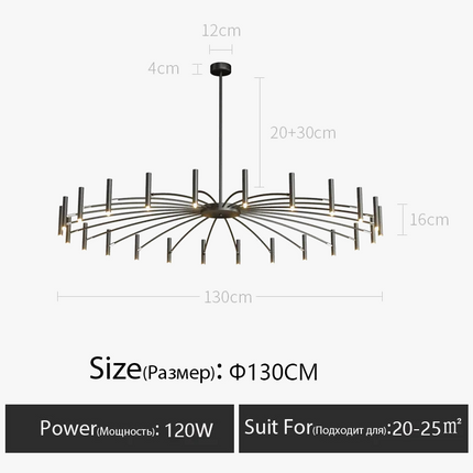 Lustre suspension au design nordique pour éclairage élégant — LZ4X9T