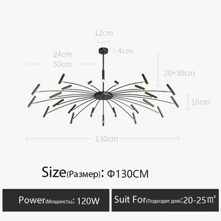 Lustre suspension au design nordique pour éclairage élégant — LZ4X9T