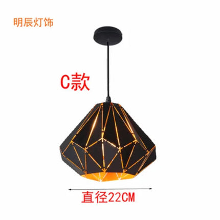 Lustre suspension design nordique en fer pour intérieur élégant — LZ4X9M