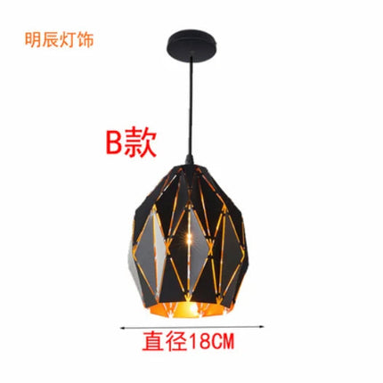 Lustre suspension design nordique en fer pour intérieur élégant — LZ4X9M