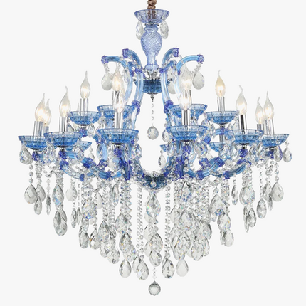 Lustre suspension art déco en fer et cristal de verre — LZ4X9J