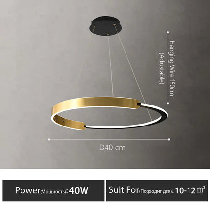 Lustre suspension moderne au style nordique pour intérieur — LZ4X9M