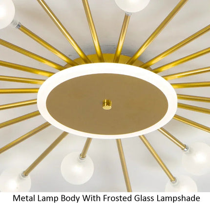 Lustre en verre avec éclairage LED créatif pour intérieur — LZ4X9P
