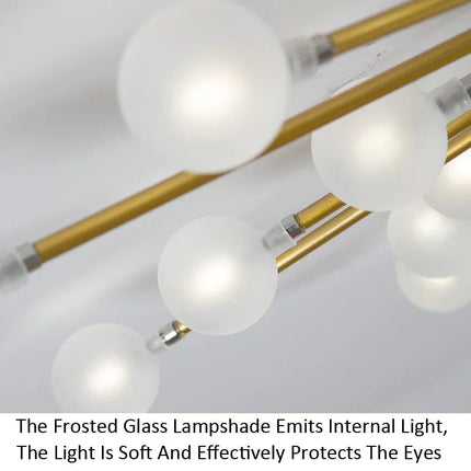 Lustre en verre avec éclairage LED créatif pour intérieur — LZ4X9P