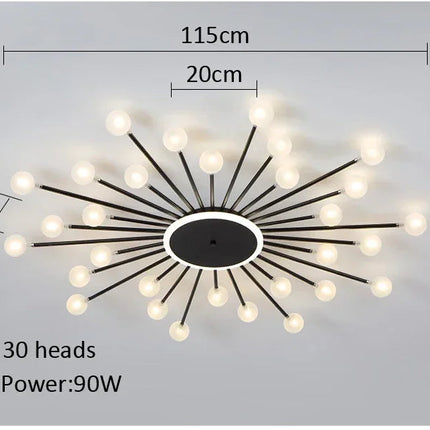 Lustre en verre avec éclairage LED créatif pour intérieur — LZ4X9P